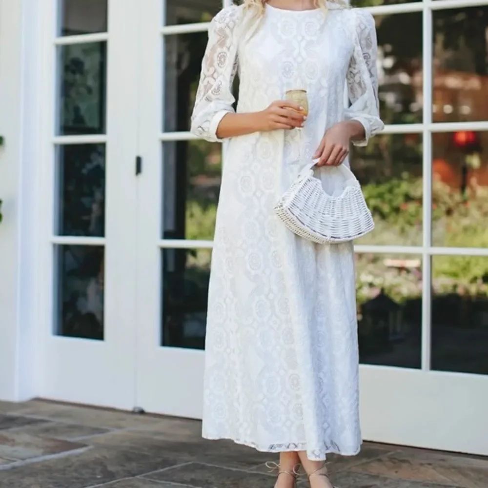 Tuckernuck Jillian Dress Maxi White Lace S NWT